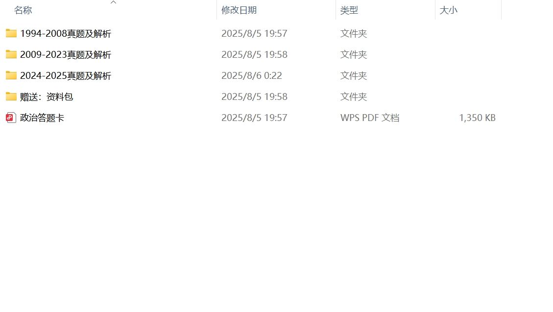 考研政治历年真题+解析[94年-25年]pdf电子版免费下载(图1)